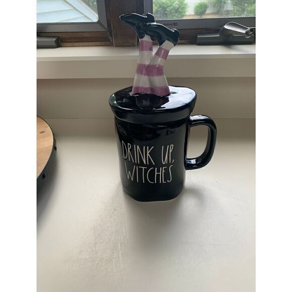 Rae Dunn HALLOWEEN - "DRINK UP WITCHES" Topper Mug - Picture 1 of 4